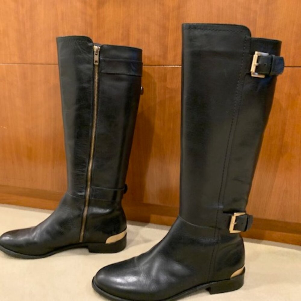 Cynthia Vincent Black Fashion Boots  Size 8.5